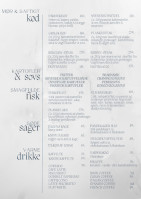 Lystbådehavnen, menu