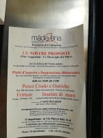 Madezena menu