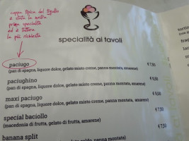 Baciollo menu