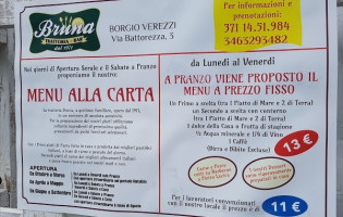 Trattoria Bruna menu