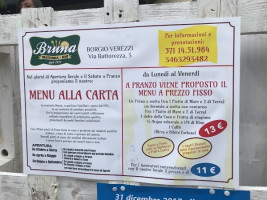 Trattoria Bruna menu