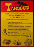 Tandoori menu