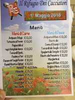 Il Rifugio Dei Cacciatori menu