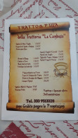 La Cambusa menu