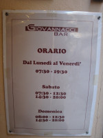 Giovannacci Caffe menu