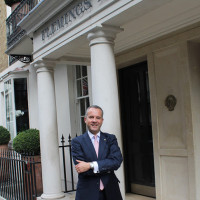 Afternoon tea at Flemings Mayfair outside