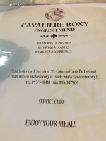 Al Cavalier Roxy menu