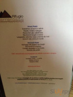 Rifugio Terre Rosse menu