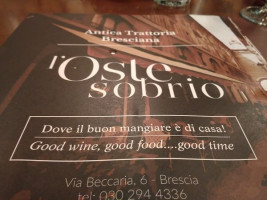 Oste Sobrio food