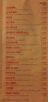 Pizzamania menu