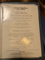 Gertie Browne menu