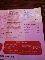 The Red Lion Pub menu