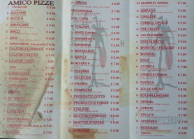 Pizzeria Amico menu