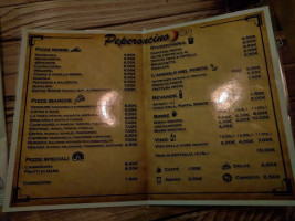 Peperoncino menu