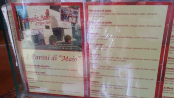 Panineria Maio menu