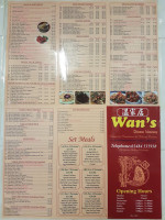 Wan's menu