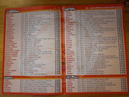 Pizzeria Da Sara menu