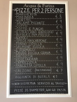 Acqua Farina Pizzeria menu