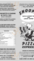 Snoopy Pizza Express menu