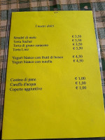 Baita Fraines menu