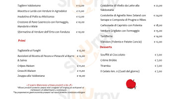 La Torretta menu