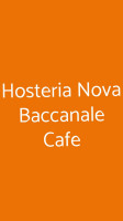 Hosteria Nova Baccanale Cafe food