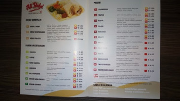 Ali Baba menu