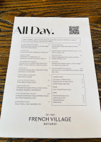 French Village Botanic menu