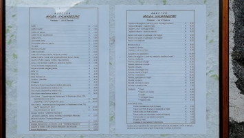 Agritur Malga Valmaggiore menu