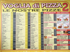 Voglia Di Pizza 2 menu