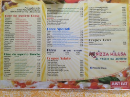 Pizza Kilusa menu