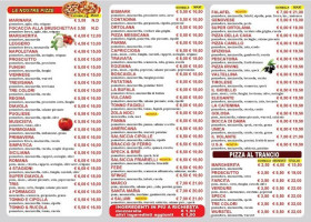 Pizzeria Santa Maria 1 menu