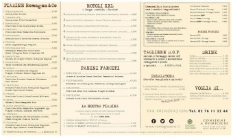 Romagna&co menu