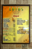 Lotus Del Mediterraneo menu