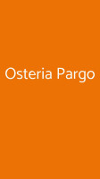 Osteria Pargo food