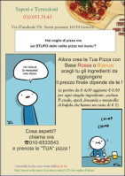 Sapori E Tentazioni menu