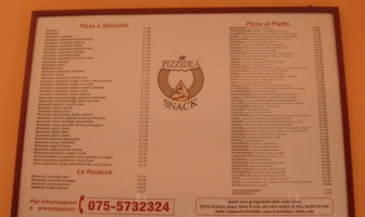 Pizzidea Monteluce menu