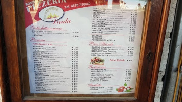 Pizzeria Linda menu