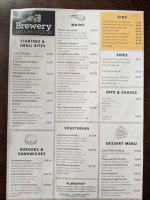 Brewery menu