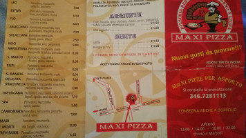 Maxi Pizza menu