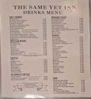 Same Yet Inn menu