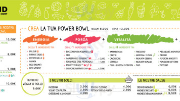 Round Power Bowl Take Away menu