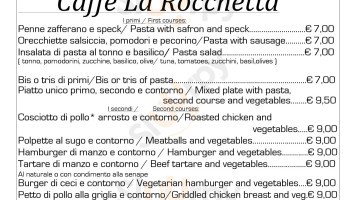 La Rocchetta Cafe Bistrot menu