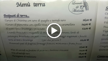 Locanda Del Morlacchi menu