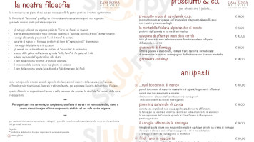 Agriturismo Casa Rossa Ai Colli menu