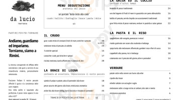 Trattoria Da Lucio menu