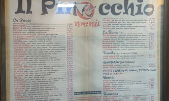 Pizzeria Il Pinocchio menu