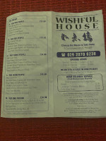 Wishful House menu