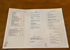 Tavern menu