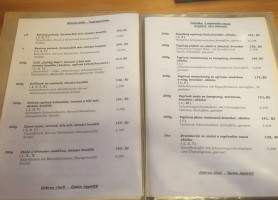 Restaurace Penzion Selský Dvůr menu